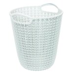 Curver poubelle knit 7 litres h 23 cm x 24 - 27 cm crème Curver poubelle knit 7 litres h 23 cm x 24 - 27 cm crème