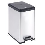 Curver poubelle a pdale 25l slim aspect mtal