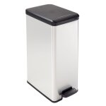 Curver poubelle a pdale 40l slim aspect mtal