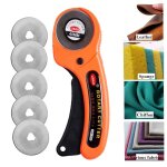 Cutter rotatif avec 5pcs 45mm lames de coupe circulaire coupe de patchwork couture en cuir rotary cutter ... Cutter rotatif avec 5pcs 45mm lames de coupe circulaire coupe de patchwork couture en cuir rotary cutter ...