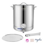 Cuve de brassage 60, 6 l - vevor - acier inoxydable cuve fermentation bire fond de pot  trois couches ...