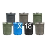 Cuves de stockage d'eau 3000l - lot de 18 Cuves de stockage d'eau 3000l - lot de 18