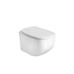 Cuvette de toilette en ceramique blanche mate sans rebord mozart