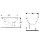 Cuvette wc  poser nf - sortie horizontale - bastia geberit