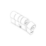 Cylindre � bouton vari� � profil europ�en - 30 x b40 mm - d6 abus