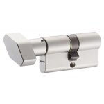 Cylindre double � bouton vari� � profil europ�en - 30 x b40 mm vachette