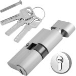 Cylindre de serrure avec bouton en laiton 30 / 30, inclus 3 clés réversibles, cylindre a bouton profilé, ... Cylindre de serrure avec bouton en laiton 30 / 30, inclus 3 clés réversibles, cylindre a bouton profilé, ...