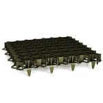 Dalles gazon, plaque gazon, stabilisateur de gravier, rkp1, env. 49, 2x49, 2x3, 9cm, vert