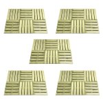Dalles de terrasse 30 pcs 50x50 cm bois vert