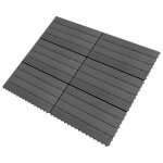 Dalles wpc 60x30 cm 6 pcs 1m gris