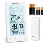 Dcf 5593 station mto sans fil avec capteur extrieur, thermomtre numrique pour l'intrieur et l'extrieur, ...