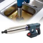 Déboucheur de tuyaux électriques, poignée ergonomique haute puissance, piston de toilettes en acier inoxydable ... Déboucheur de tuyaux électriques, poignée ergonomique haute puissance, piston de toilettes en acier inoxydable ...