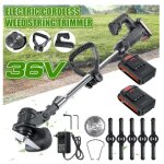 Debroussailleuse electrique sans fil 2 batteries et un chargeur longueur r�glable