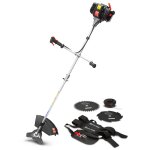 Dbroussailleuse thermique 52cc - bobine + 3 lames - elem garden dcbt52d - 2s22