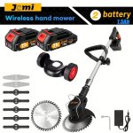 Debroussailleuse tondeuse jardin sans fil, modele: 2 batteries