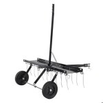 Déchaumeur tractable de 40 pouces - duoku - râteau à gazon - avec 20 dents en acier à ressort - remorquable ... Déchaumeur tractable de 40 pouces - duoku - râteau à gazon - avec 20 dents en acier à ressort - remorquable ...