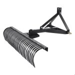 D�chaumeur tract� de 60 po - duoku - 32 dents en acier - r�teau � gazon � 3 points pour tracteur - outil ...