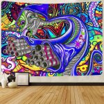 Deco mural decoration chambre femme decoration mural tapisserie murale psych�d�lique hippie simsant, ...