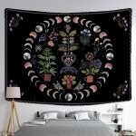 Deco mural decoration chambre femme decoration mural tapisserie murale suspendue de phases de lune pour ...