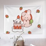 Deco mural decoration chambre femme decoration mural tapisserie ours rose mignonne kawaii, d�coration ...