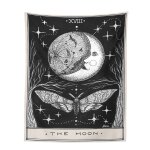 Deco mural decoration chambre femme decoration mural tapisserie de tarot en forme de lune, style bohme, ...