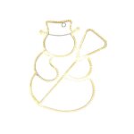 Decor noel lumineux int / ext bonhomme neige h47cm 288 led blanc chaud cable transparent 5m