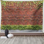 Decoration chambre decoration chambre femme boheme deco tapisserie murale en brique rouge, plantes de ... Decoration chambre decoration chambre femme boheme deco tapisserie murale en brique rouge, plantes de ...