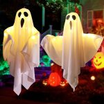 Décorations d'halloween, 2 pièces de décoration en plein air pour accrocher des fantômes lumineux illuminés, ... Décorations d'halloween, 2 pièces de décoration en plein air pour accrocher des fantômes lumineux illuminés, ...