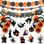 Dcoration d'halloween rutilisable de qualit suprieure, guirlande d'halloween, grande chauve - souris, ...