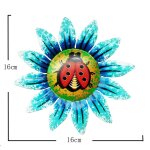 D�coration murale de fleurs en m�tal, sculpture artistique, ornement d'ext�rieur suspendu, cl�ture int�rieure ...