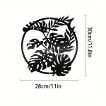 Décoration murale en métal, feuilles tropicales noires, décoration murale illimitée, salon, chambre a ... Décoration murale en métal, feuilles tropicales noires, décoration murale illimitée, salon, chambre a ...