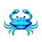Decoration murale en metal en forme de crabe, sculpture decorative a suspendre pour la maison, le jardin, ...