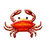 Decoration murale en metal en forme de crabe, sculpture decorative a suspendre pour la maison, le jardin, ...