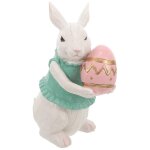 Dcoration de pques en rsine, figurine de lapin, dcoration de jardin de lapin de pques, petite statue ...