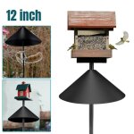 Dflecteur d'cureuil enroul de 12 pouces pour mangeoires a oiseaux, ple de protection en plastique ...
