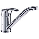 Delabie - mitigeur d �vier bec fondu orientable 160 200. manette ajour�e flexible pex r�f 2210