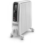 Delonghi trdx41025e - radiateur bain d'huile 2500 w - blanc / noir