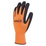 Delta plus - gant tricot polyester - paume enduite mousse latex - vv733or08