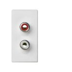 Demi - carte k45 avec 2 connecteurs vga blanc neige simon k101b / 9