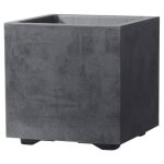 Deroma pot de fleurs cube millennium r - 25 x h25 cm - anthracite - a r�serve d'eau