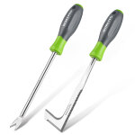 Desherbeur manuel 2 pieces workpro, couteau desherbeur, desherbeur manuel en acier inoxydable avec poignee ...