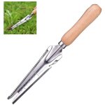 D�sherbeur manuel de jardin en acier inoxydable avec pelle de jardinage et mesure