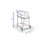 Desserte de jardin alu avec roues easiness argile - hesp�ride