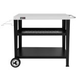 Desserte pour plancha mobile royal gourmet - chariot barbecue en acier inoxydable 85 x 50 cm