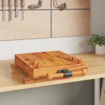 Dessus d'établi avec étau 52x44x9, 5 cm bois massif d'acacia Dessus d'établi avec étau 52x44x9, 5 cm bois massif d'acacia