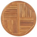 Dessus de table bois de teck solide rond 2, 5 cm 90 cm