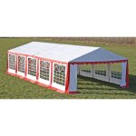 Dessus de tente de réception avec panneaux 10x5m rouge et blanc Dessus de tente de réception avec panneaux 10x5m rouge et blanc