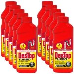 Destop lot de 10 gels dsinfectant et dboucheur canalisation turbo 5 min - 2 doses - 500ml