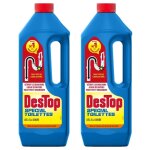 Destop lot de 2 gels dboucheur spcial toilettes - dtruit les bouchons des wc - avec javel - 1l