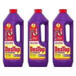Destop lot de 3 gels d�boucheur canalisation express - 4 doses par flacon 950ml